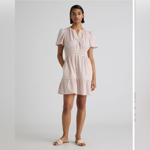 Quince Dresses & Skirts - NWT Quince 100% Organic Cotton Poplin Tiered Mini Dress Sz S